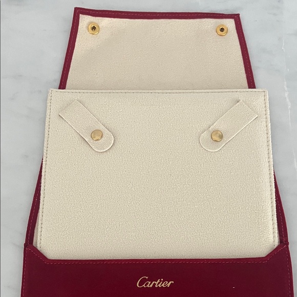 Cartier Large Velvet Necklace Pouch Travel Case - Picture 3 of 6